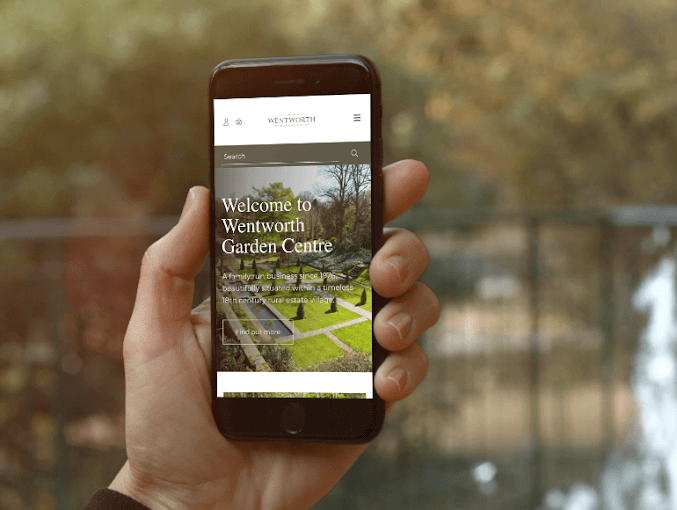 Wentworth Garden Centre Mobile UI Mockup